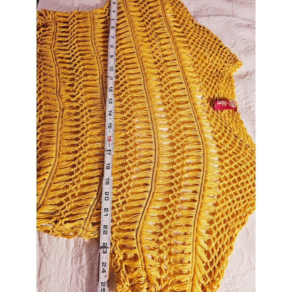 Apple Bottom Crochet top size Large yellow‎ cropped y2k - Picture 9 of 10